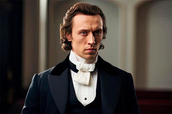 Frederic Chopin in a tuxedo